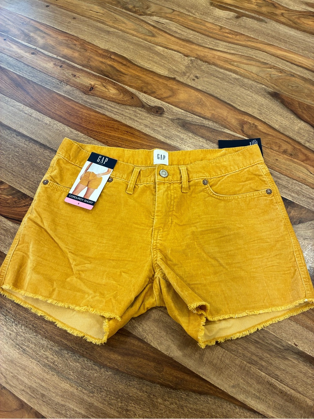 GAP Mustard Yellow Corduroy Shorts - New with tags! Size 6